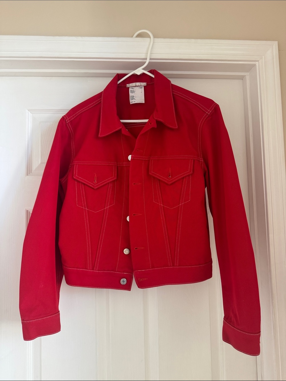 Helmut Lang Red Women's Denim Jacket